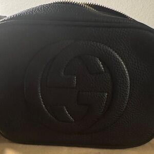 Gucci Black Textured Leather Bag